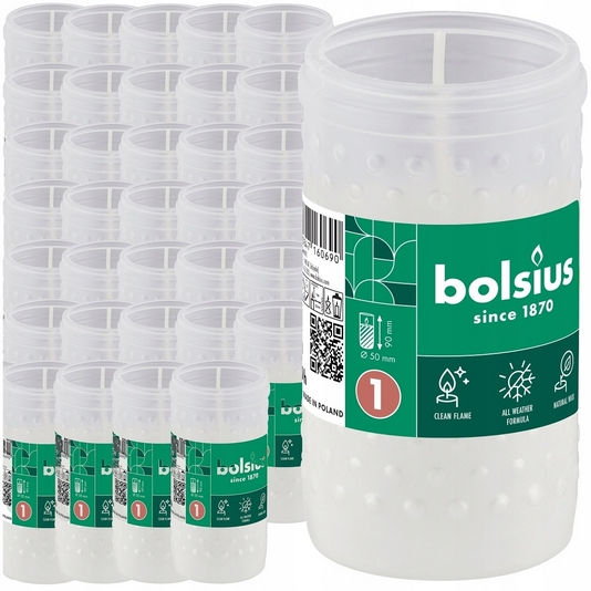 Bolsius RP1 - Celoročné parafínové vložky do lampiónov, 35 ks